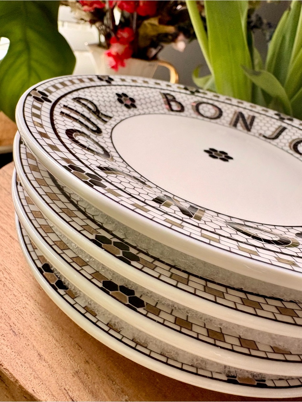 NWT Anthropologie Bistro Tile Bread Plates (set of 4) - Picture 11 of 14